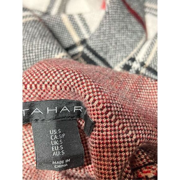 Tahari Plaid Moc Turtleneck Long Cleeve Sweater Size Small - Picture 4 of 4